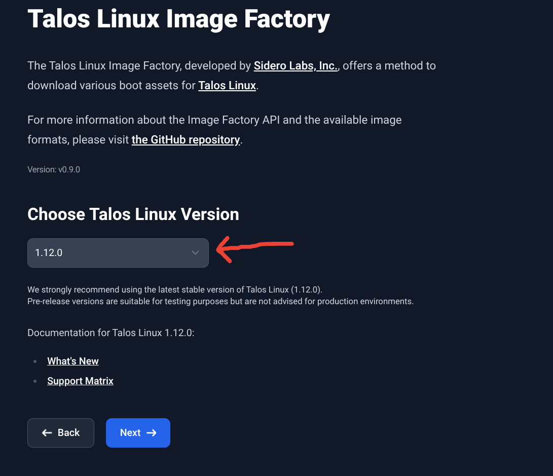 Talos OS Image Factory 2